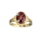 APP: 0.6k Fine Jewelry 14KT. Gold, 3.21CT Oval Cut Red Almandite Garnet Ring