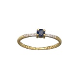 APP: 0.6k Fine Jewelry 14KT. Gold, 0.23CT Blue Sapphire And Diamond Ring