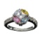 Designer Sebastian 2.04CT Princess Cut Swiss Cubic Zirconia And Platinum Over Sterling Silver Ring