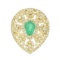 APP: 5.2k 0.94ct Emerald and 1.09ctw Diamond 14K Yellow Gold Ring (Vault_R15_25048)