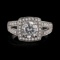 APP: 16k 1.37ct CENTER Diamond 14KT White Gold Ring (2.23ctw Diamonds) (Vault_R15_23927)