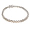 Fine Jewelry Custom Made Sterling Silver Opal Fancy French Cubic Zirconium Tennis Bracelet