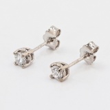 Gorgeous 14KT White Gold 0.25CT Diamond Stud Earrings -Great Investment or Gift