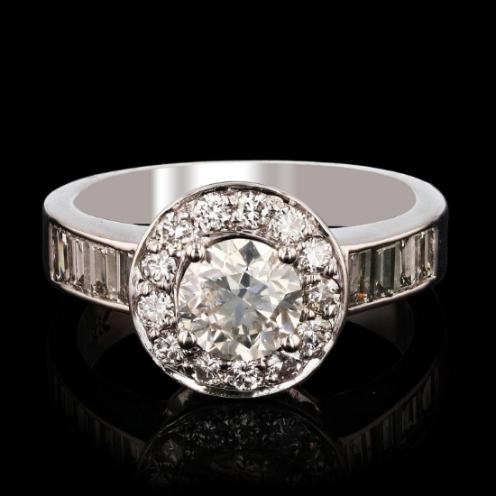 APP: 17.2k 1.01ct CENTER Diamond 14K White Gold  Ring (2.01ctw Diamonds) (Vault_R15_38293)