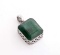 Designer Sebastian 30.98CT Rectangular Cut Green Beryl Emerald and Sterling Silver Pendant