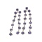 Sterling Silver Fancy Purple French Cubic Zirconium Earrings