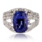 APP: 17.8k 4.88ct Tanzanite and 0.92ctw Diamond Platinum Ring (Vault_R15_38384)