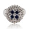 APP: 6.2k 0.60ctw Blue Sapphire and 0.72ctw Diamond 18K White Gold Ring (Vault_R15_38391)