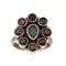 Rare Designer Sebastian Vintage, Garnet And Sterling Silver Ring