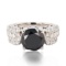 APP: 7.5k 2.69ct Black CENTER Diamond Platinum Ring (3.39ctw Diamonds) (Vault_R15_38510)