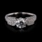 APP: 14.6k 1.03ct CENTER Diamond Platinum Ring (1.40ctw Diamonds) (Vault_R16_38376)