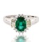 APP: 4.8k 1.19ct Emerald and 0.38ctw Diamond 18K White Gold Ring (Vault_R16_38334)