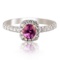 APP: 6.3k 0.65ct Pink Sapphire and 0.37ctw Diamond 18K Yellow and White Gold Ring (Vault_R16_38045)