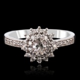 APP: 4.5k 0.32ct D COLOR VS2 CLARITY CENTER Diamond Platinum Ring (0.72ctw Diamonds) EGL CERTIFIED (