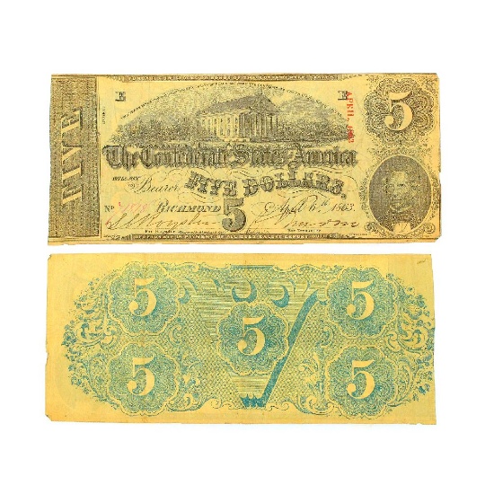$5 Richmond Confederate States of America Note