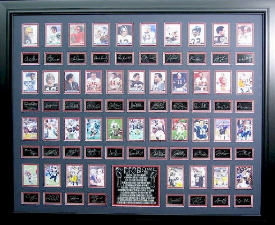 *Rare Super Bowl MVP's Museum Framed Collage - Plate Signed