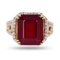 APP: 13.6k 13.49ct Ruby and 0.71ctw Diamond 18K Yellow Gold Ring (Vault_R16_38757)