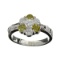 Designer Sebastian 1.34CT Round Cut Swiss Cubic Zirconia And Platinum Over Sterling Silver Ring
