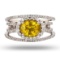 APP: 9.1k 2.16ct Yellow Sapphire and 0.64ctw Diamond Platinum Ring (Vault_R16_38737)