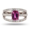 APP: 7.6k 1.72ct Pink Sapphire and 0.60ctw Diamonds Platinum Ring (Vault_R16_38749)