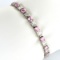 Custom Made Sterling Silver Fancy French Cubic Zirconium Tennis Bracelet