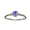APP: 0.6k Fine Jewelry Designer Sebastian 0.20CT Pear Cut Tanzanite And Sterling Silver Ring
