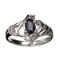 Fine Jewelry Designer Sebastian 1.10CT Blue Sapphire And Topaz  Platinum Over Sterling Silver Ring