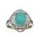 Rare Designer Sebastian Vintage, Turqouise And Sterling Silver Ring