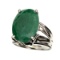 APP: 0.7k Fine Jewelry Designer Sebastian 8.40CT Oval Cut Green Beryl and Sterling Silver Ring