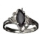 Fine Jewelry Designer Sebastian 1.05CT Blue Sapphire And Topaz  Platinum Over Sterling Silver Ring