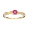 Designer Sebastian 14KT. Gold 0.43CT Round Cut Ruby and 0.05CT Round Brilliant Cut Diamond Ring