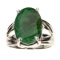 APP: 0.7k Fine Jewelry Designer Sebastian 8.10CT Oval Cut Green Beryl and Sterling Silver Ring