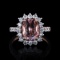 APP: 6.1k 2.93ct Morganite and 0.91ctw Diamond 14K Rose Gold Ring (Vault_R16_38752)