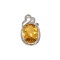 APP: 0.8k Fine Jewelry 10.70CT Citrine And White Sapphire Sterling Silver Pendant