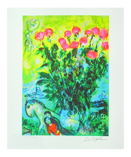 MARC CHAGALL Les Roses, CXXIX of CCLXXV