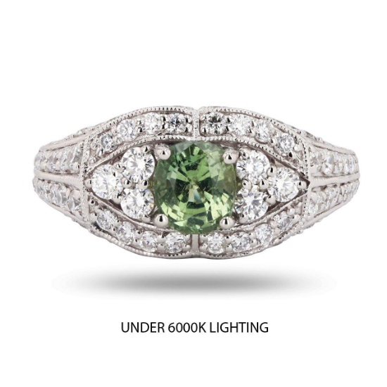 APP: 15.9k 1.16ct Alexandrite and 1.45ctw Diamond Platinum Ring (GIA CERTIFIED) (Vault_R16_38751)
