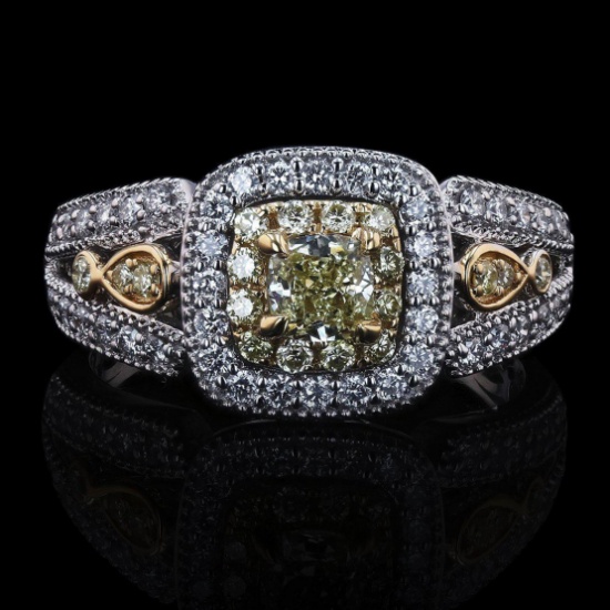 APP: 6.2k 1.02ctw Fancy Yellow Diamond 14K White Gold Ring (Vault_R16_38738)