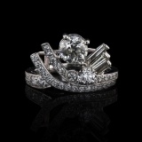 APP: 16.8k 1.18ct CENTER Diamond Platinum Ring (2.22ctw Diamonds) (Vault_R16_38739)
