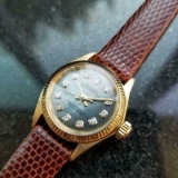 *ROLEX Oyster Perpetual 25mm 18k Gold Automatic c.1960s Ladies Watch -P-