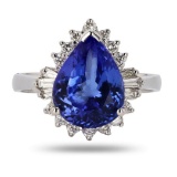 APP: 12.9k 4.20ct Tanzanite and 0.36ctw Diamond 18K White Gold Ring (Vault_R16_38753)