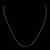 *Fine Jewelry 14KT. Gold, 3.8GR, 18'' Double Bead Chain (GL 3.8-9)