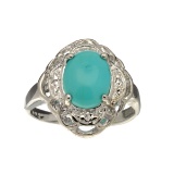 Rare Designer Sebastian Vintage, Turqouise And Sterling Silver Ring