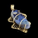 APP: 5.2k 14KT. Gold, Multi-Colored Fine Boulder Opal And Diamond Pendant