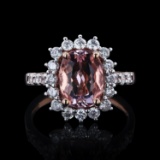 APP: 6.1k 2.93ct Morganite and 0.91ctw Diamond 14K Rose Gold Ring (Vault_R16_38752)