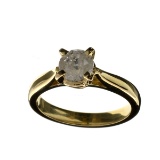 APP: 5.7k 14KT. Gold, 0.95CT Round Cut Diamond Ring