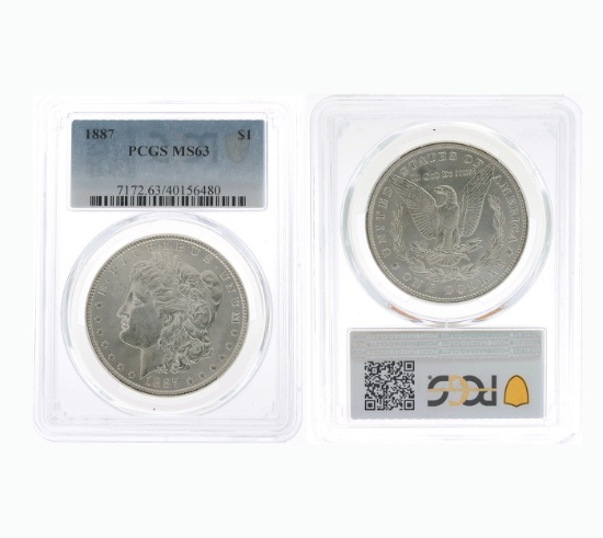 Rare 1887 U.S. Morgan Silver Dollar Coin - Great Investment -