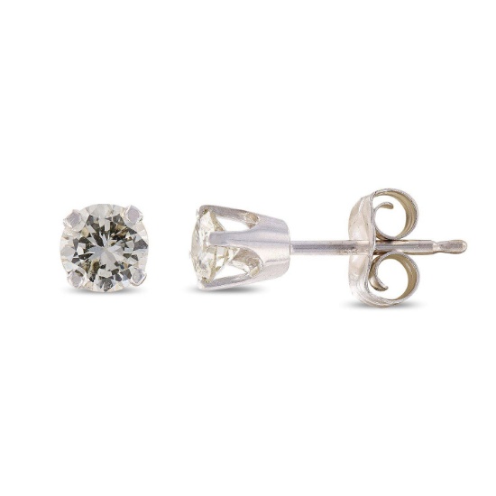 0.38ctw Diamond White Gold Earrings Condition - Brand New (Vault_R26_22902)