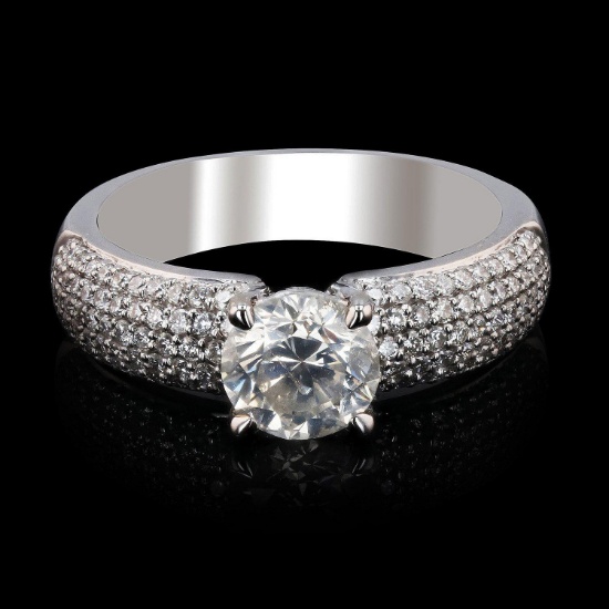 1.06ct CENTER Diamond 18K White Gold Ring (1.62ctw Diamonds) - Condition - Brand New - (Vault_R25_ 3
