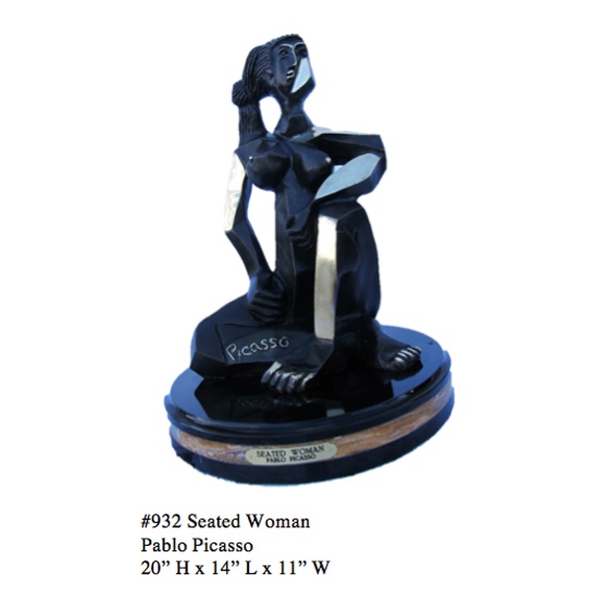 Bronze Picasso "Seated Woman" 20" H x 14" L x 11" W -Great Investment- (Vault_AS)