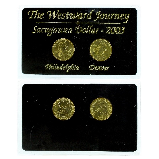 2003 U.S Sacagawea Dollar The Westward Journey P & D Coins Set